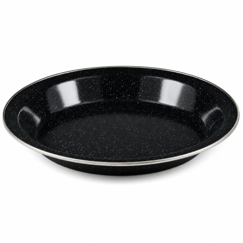 DELUXEPLATE Assiette creuse de camping en émail - Noir