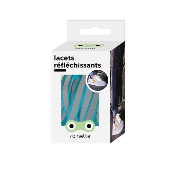 LACETS RÉFLÉCHISSANTS 110 centimètres - Bleu ciel