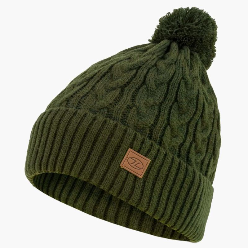 BEIRA Bonnet à Pompon - Vert - TAILLE UNIQUE