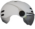 PHENIX BL Casque vélo/trott/ éclairage, clignotants, audio L - Blanc