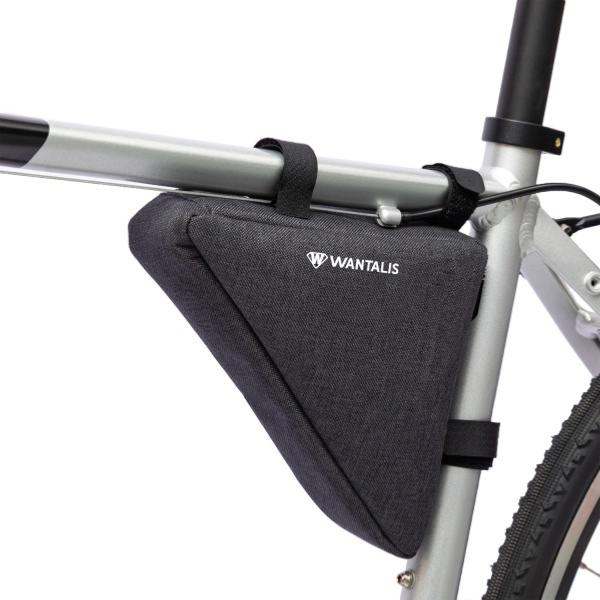 TRICASE Sacoche triangulaire à scratch pour cadre de vélo 2,5 litres