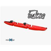 FALCON DUO Kayak sit-on-top modulable - Rouge