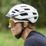 EOS LB Casque VTT avec éclairage et clignotants et audio intégré L - Blanc