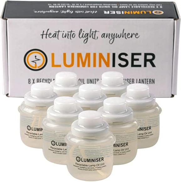 8 recharges lampe à huile pour lanterne led LUMINIZER