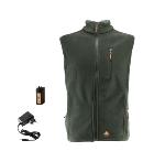 AJ4 Veste chauffante en polaire kaki - S