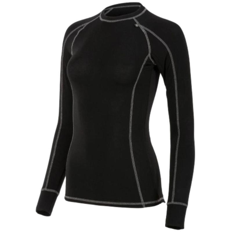 BAMBOO Sous vêtement thermique - Manches longues - Femme - Noir - S