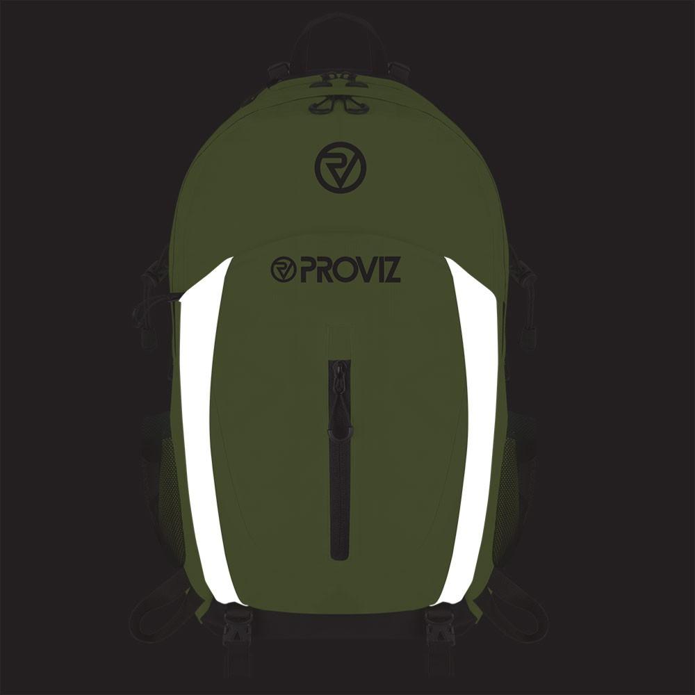 BACKPACK VISIO Sac ?� dos jaune fluo avec bandes r?�fl?�chissantes - 30 litres