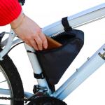 TRICASE Sacoche triangulaire à scratch pour cadre de vélo 2,5 litres