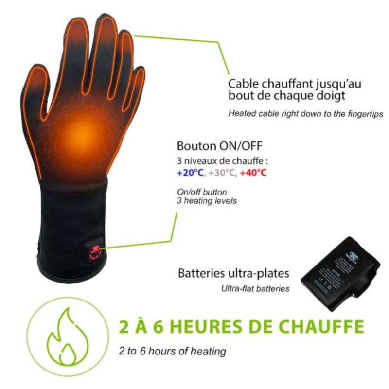 SANCY V2 XL Gants chauffants fins - XL