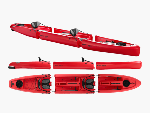 MOJITO DUO Kayak sit-on-top modulable - rouge