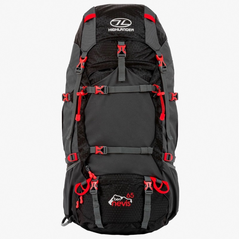 BEN NEVIS Sac de randonné - 65L - Noir - 65 Litres