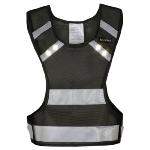 SMARTACTIV Gilet noir lumineux led - M